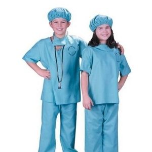 Kids Doctor Nurse ER Scrubs Costume Large 12/14